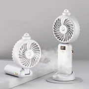 Digital Display Folding Spray Cooling Fan Handheld