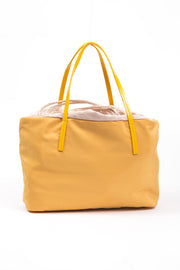 Yellow Polyester Women Shoulder Bag