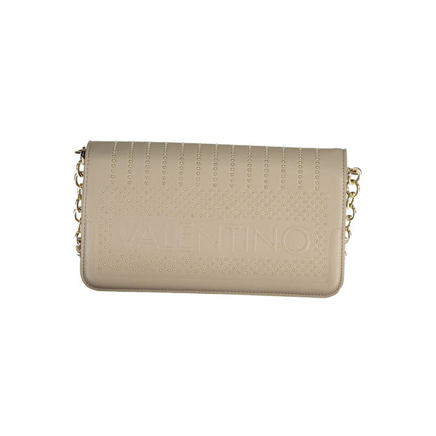 Beige Polyurethane Women Shoulder Bag