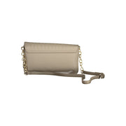Beige Polyurethane Women Shoulder Bag