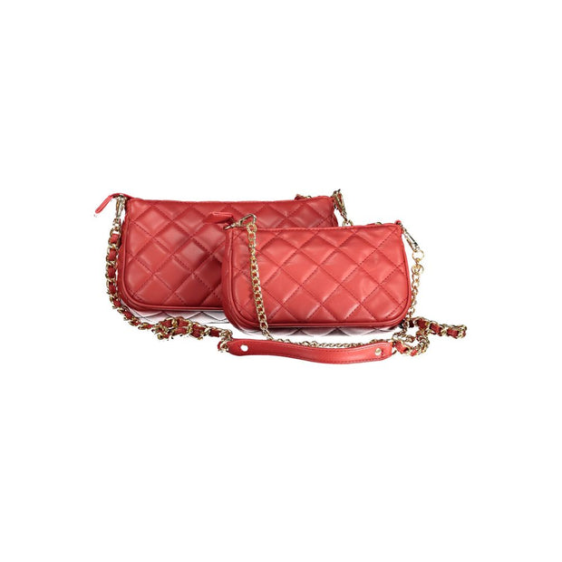 Rosso Poliuretano Women Handbag