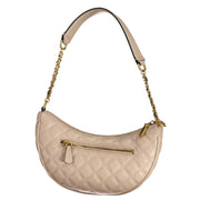 Beige Polyurethane Women Shoulder Bag