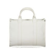White Polyurethane Women Handbag