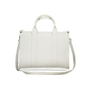 White Polyurethane Women Handbag