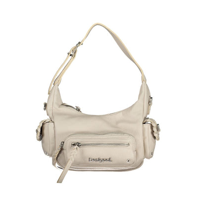 White Polyurethane Women's Handbag