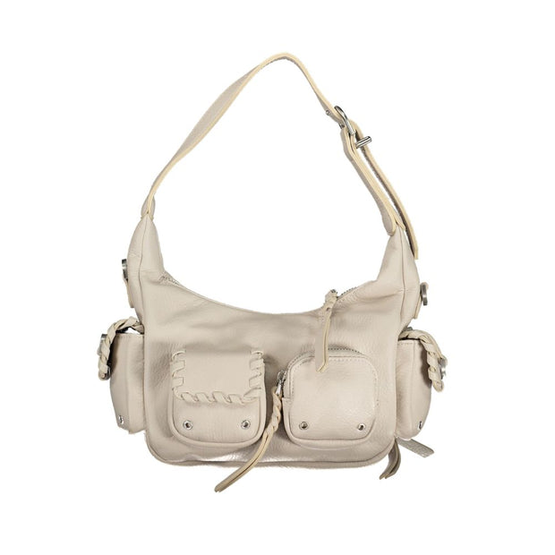 White Polyurethane Women's Handbag