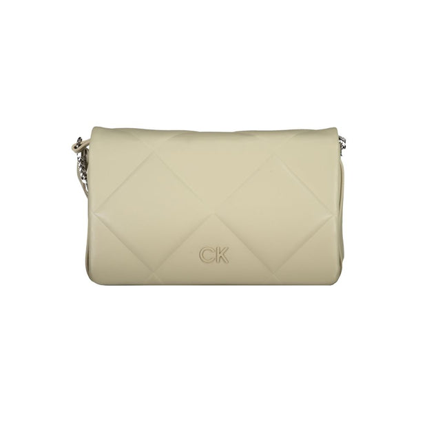 Beige Polyurethane Women Shoulder Bag
