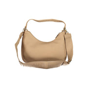 Beige Polyurethane Women Shoulder Bag