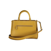 Yellow Polyurethane Women Handbag