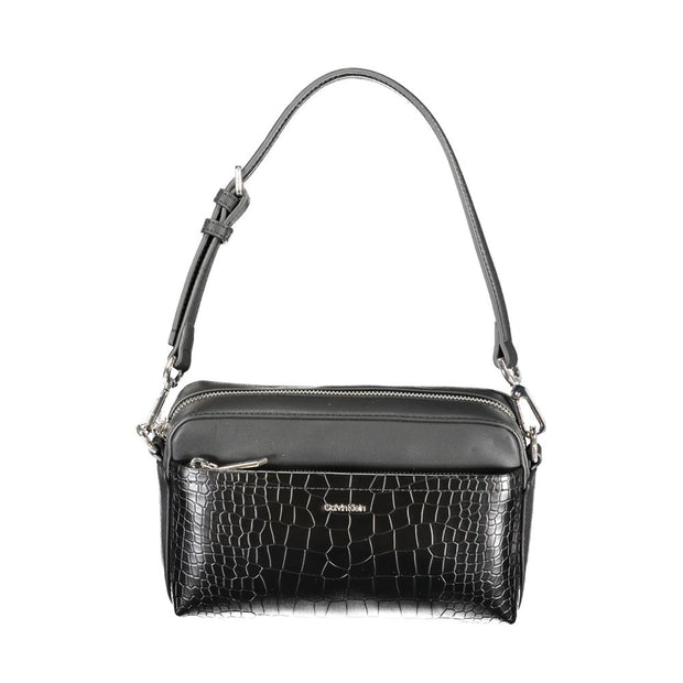 Black Polyurethane Women's Handbag