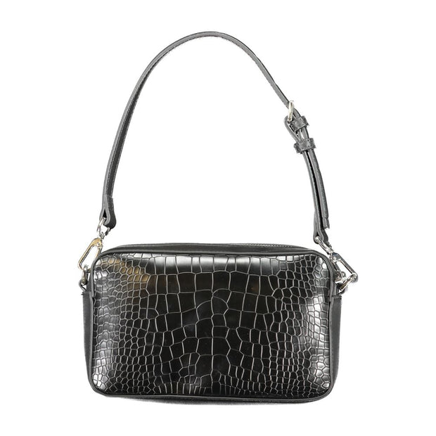 Black Polyurethane Women's Handbag