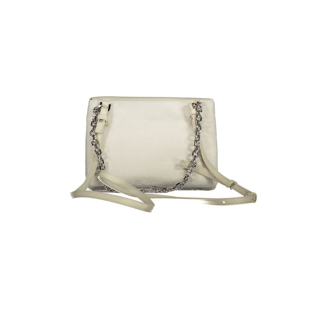 Beige Polyester Women Handbag