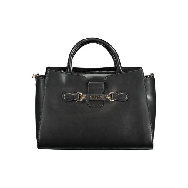 "Nero Poliuretano Women Handbag"