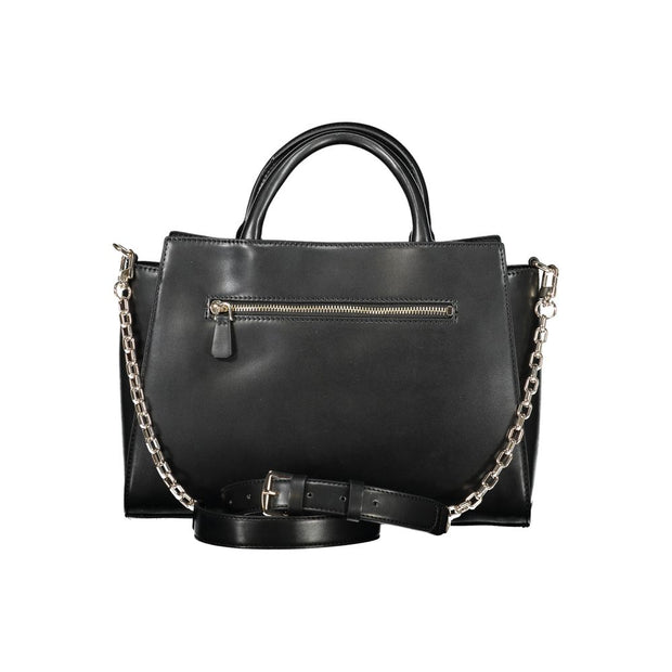 "Nero Poliuretano Women Handbag"