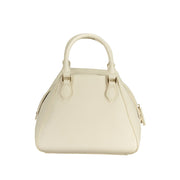 Bianco Polyurethane Women Handbag