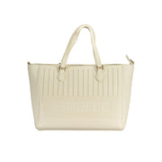 White Polyurethane Women Handbag