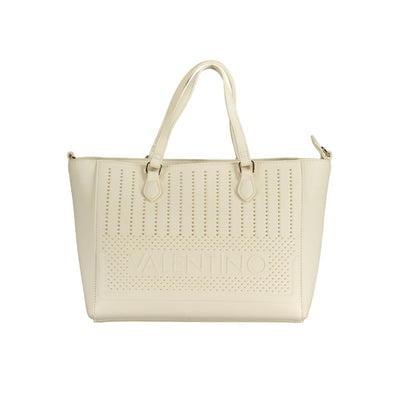 White Polyurethane Women Handbag