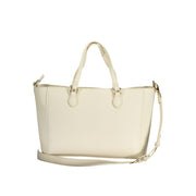 White Polyurethane Women Handbag
