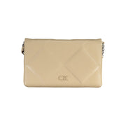 Beige Polyester Women Shoulder Bag