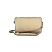 Beige Polyester Women Shoulder Bag