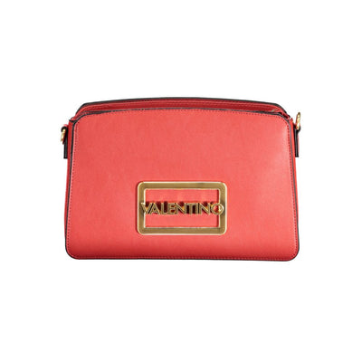 Red Polyurethane Women's Handbag