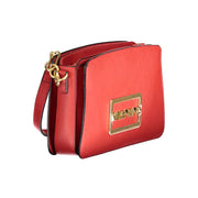 Red Polyurethane Women's Handbag