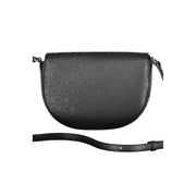 Black Polyurethane Women's Shoulder Bag