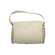 Beige Polyester Women Handbag