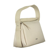 Beige Polyester Women Handbag