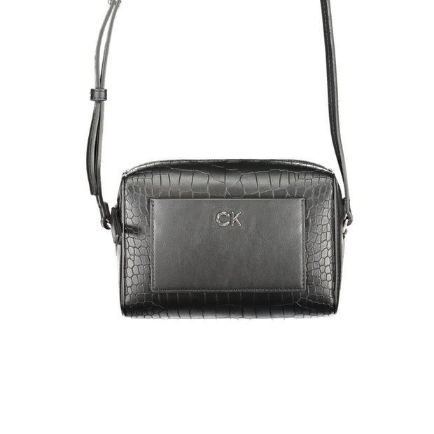 Black Polyester Women Shoulder Bag