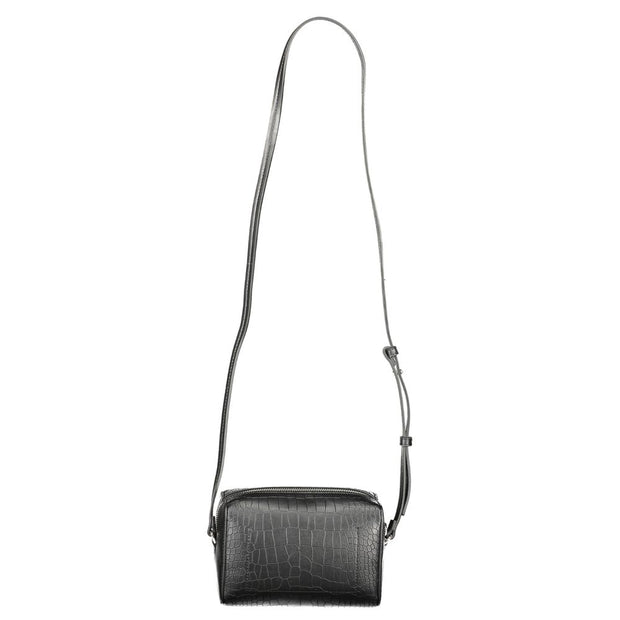 Black Polyester Women Shoulder Bag