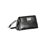 Black Polyester Women Handbag