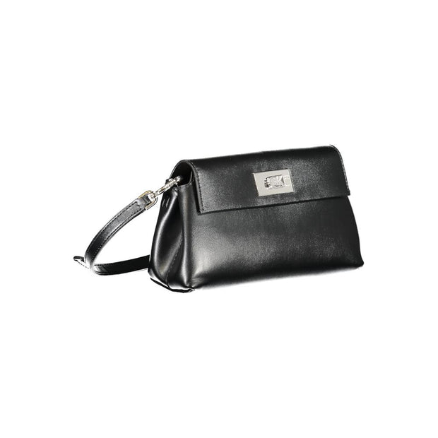 Black Polyester Women Handbag