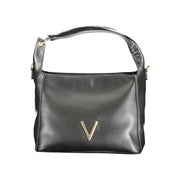 Black Polyurethane Women Handbag