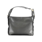Black Polyurethane Women Handbag