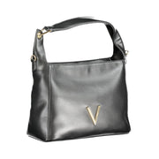 Black Polyurethane Women Handbag