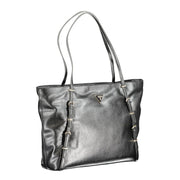 Black Polyurethane Women Handbag