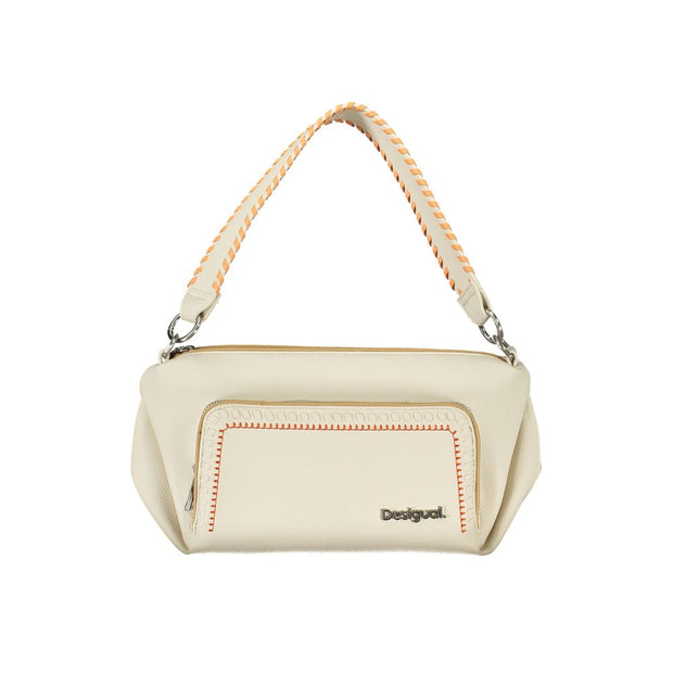 White Polyurethane Women's Handbag