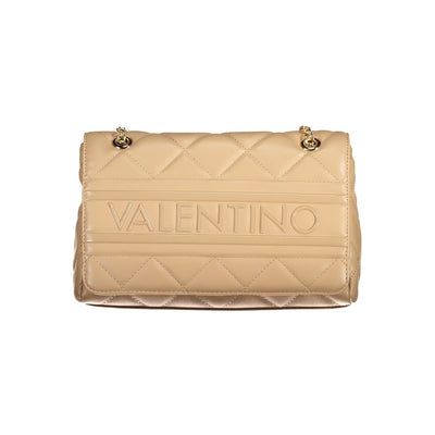 Beige Polyurethane Women Shoulder Bag