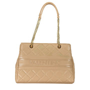 Beige Polyurethane Women Handbag