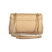 Beige Polyurethane Women Shoulder Bag