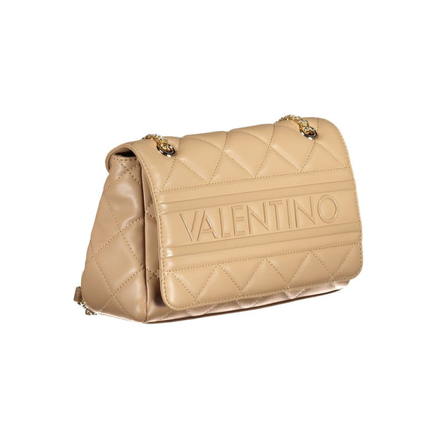 Beige Polyurethane Women Shoulder Bag