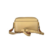 Beige Leather Women Shoulder Bag
