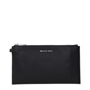 Black Leather Clutch Bag