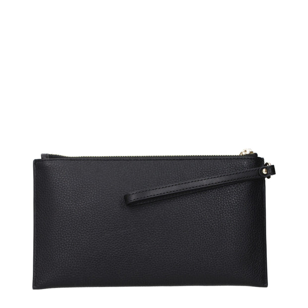 Black Leather Clutch Bag