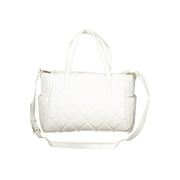 White Polyurethane Women Handbag