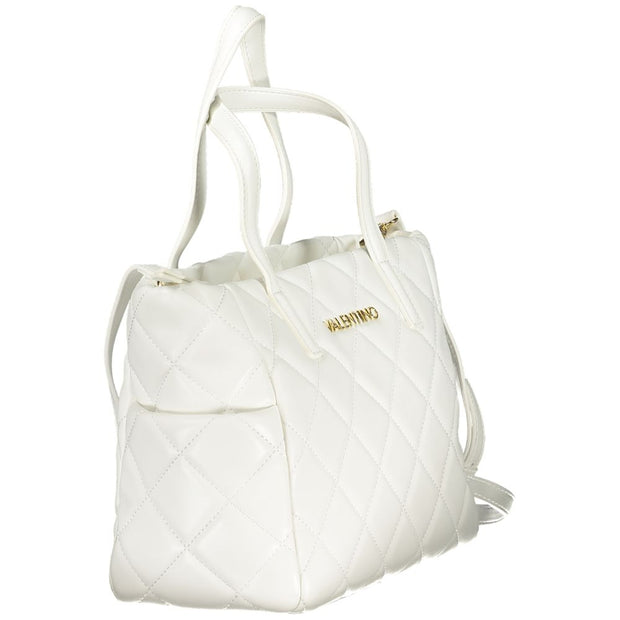 White Polyurethane Women Handbag
