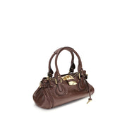 Bordeaux Calf Leather Bos Taurus Shoulder Bag
