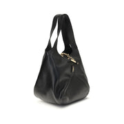 Black Buffalo Leather Shoulder Bag