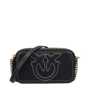 Black Leather Crossbody Bag